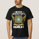 Search for hamlet tshirts Never underestimate