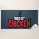 Search for chicken beach towels Robot chicken logo