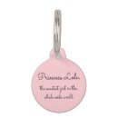 Search for pink pet tags Princess