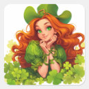 Search for st patricks day square stickers Green