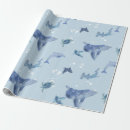 Search for sea creature wrapping paper Blue