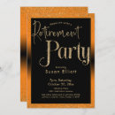 Search for black orange and gold invitations Celebration