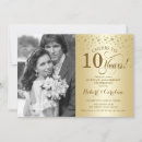 Search for 10 year wedding anniversary invitations Elegant