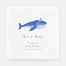 Search for blue whale napkins Watercolor
