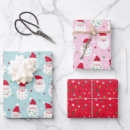 Search for pink santa christmas wrapping paper Blue