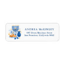 Search for menorah return address labels Watercolor