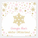 Search for pink snowflake thank you stickers Baby girl