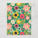Search for funky pattern postcards Floral