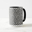 Search for black and white diamond pattern mugs Diamonds