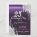 Search for 25th silver birthday invitations Surprise