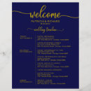 Search for navy and gold wedding programmes Calligraphy