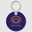 Search for classic blue rounded key rings Initial