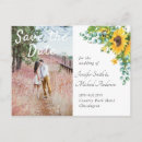 Search for sunflower save the date postcards Engaged