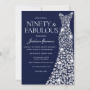Search for blue 90th birthday invitations Glitter