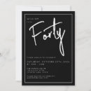 Search for man 40th birthday invitations Elegant