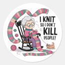 Search for funny knitting stickers Cute