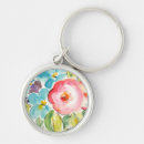 Search for flower key rings Watercolors