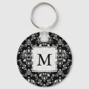 Search for damask black white key rings Vintage