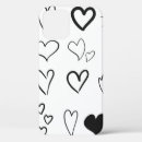 Search for hand drawn heart iphone cases Black