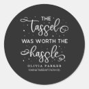 Search for tassel was worth the hassle stickers Typography