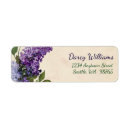 Search for lilac flower return address labels Vintage
