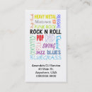 Search for rock n roll business cards Heavy metal