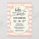 Search for black white stripes baby shower invitations Pink