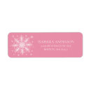 Search for winter games return address labels Pink