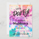 Search for tie dye party invitations Girl