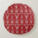 Search for ugly christmas sweater pattern cushions Red