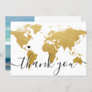 Search for travel wedding thank you cards Gold