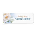 Search for white flowers return address labels Baby shower