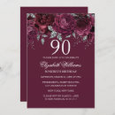 Search for burgundy and silver birthday invitations Floral