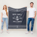 Search for white anchor blankets Navy blue and white