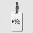 Search for his and hers luggage tags Bride