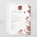 Search for fall in love shower invitations Leaves