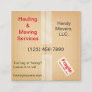 Search for hauling business cards Movers