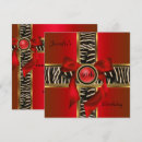 Search for animal 40th birthday invitations Red