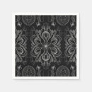 Search for black and silver napkins Vintage