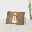 Search for primitive snowman christmas cards Winter