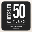 Search for black and white coasters 50th birthday