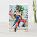 Search for red white blue christmas cards Vintage