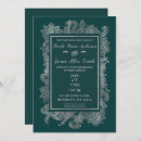 Search for teal blue and silver wedding invitations Modern