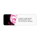 Search for black and hot pink return address labels Stylish