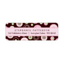 Search for pink and brown return address labels Girly