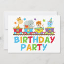 Search for circus train birthday invitations Elephant