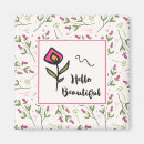 Search for floral leaf pattern magnets Green leaves