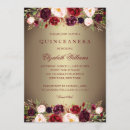 Search for elegant rose gold quinceanera invitations Red
