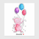 Search for happy pink pig stickers Cute