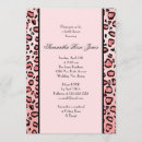 Search for leopard bridal shower invitations Pink